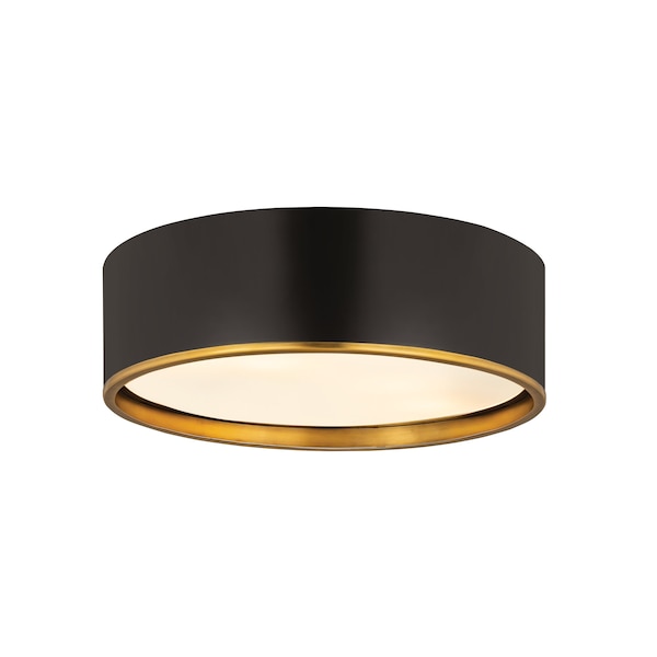 Z-Lite Arlo 4 Light Flush Mount, Matte Black & Rubbed Brass 2303F4-MB-RB - main